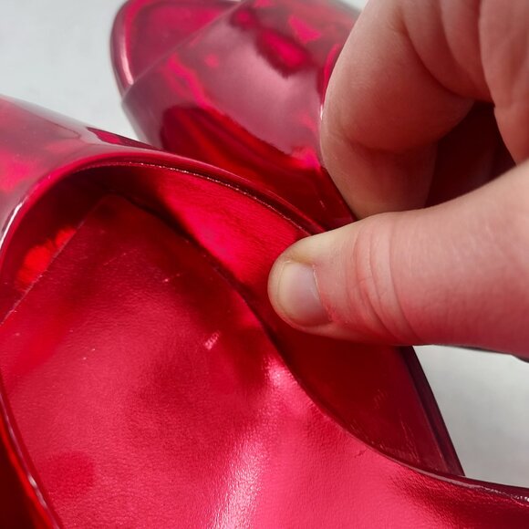 CHRISTIAN LOUBOUTIN Me Dolly Patent Leather Black Heel Sandal - Picture 15 of 16